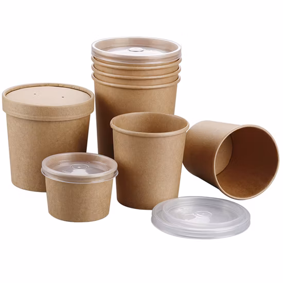 Bols en papier faits sur commande de récipient de crème glacée de tasse d'emballage de crème glacée pour la crème glacée